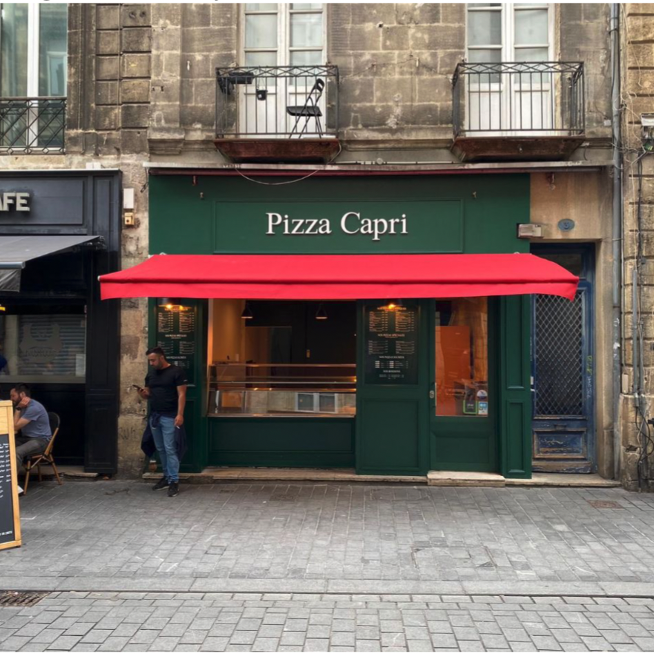 Photo de la devanture de pizza capri Bordeaux Rue Georges Bonnac